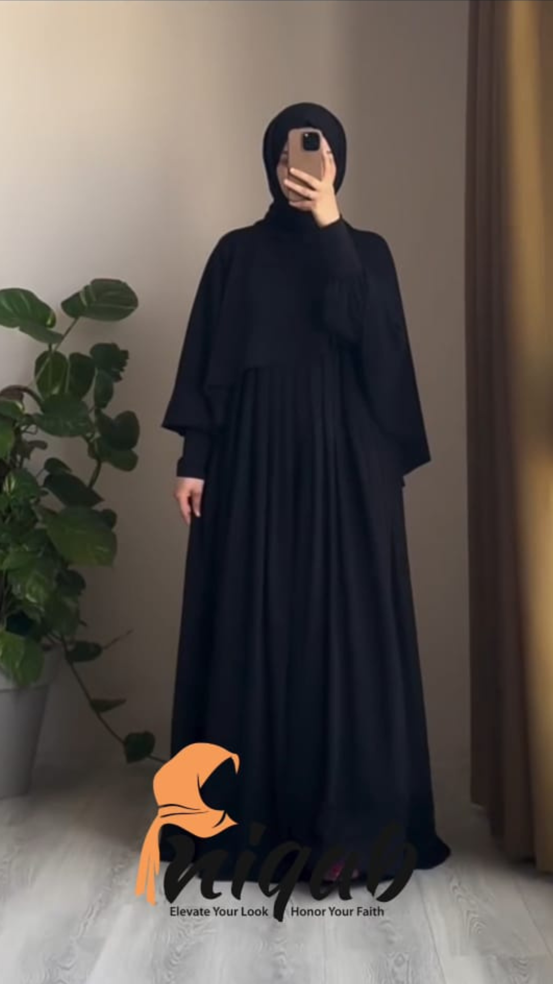 Noor E Shifa Borka - Black